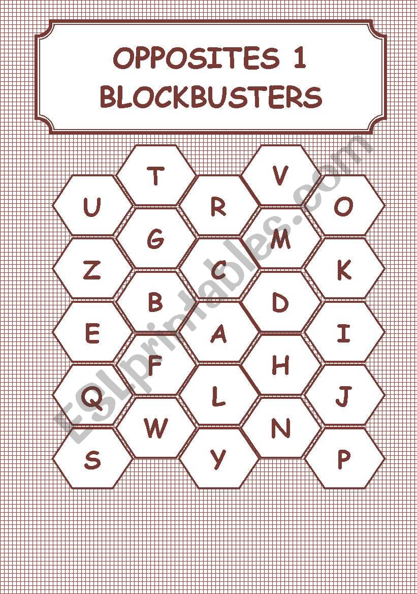 OPPOSITE ADJECTIVES - BLOCKBUSTERS