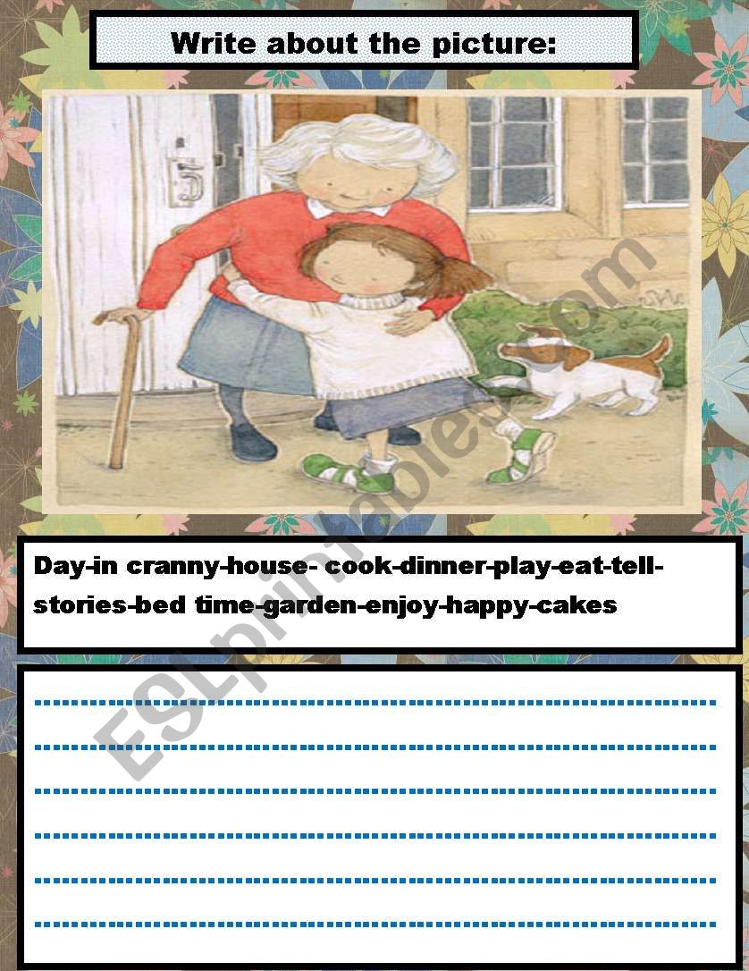 WRITE ABOUT THE PICTURE worksheet