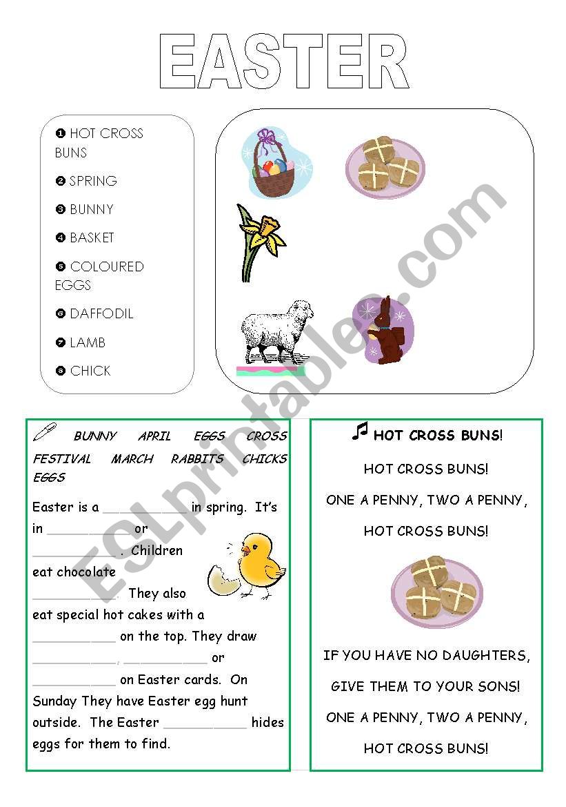 EASTER worksheet