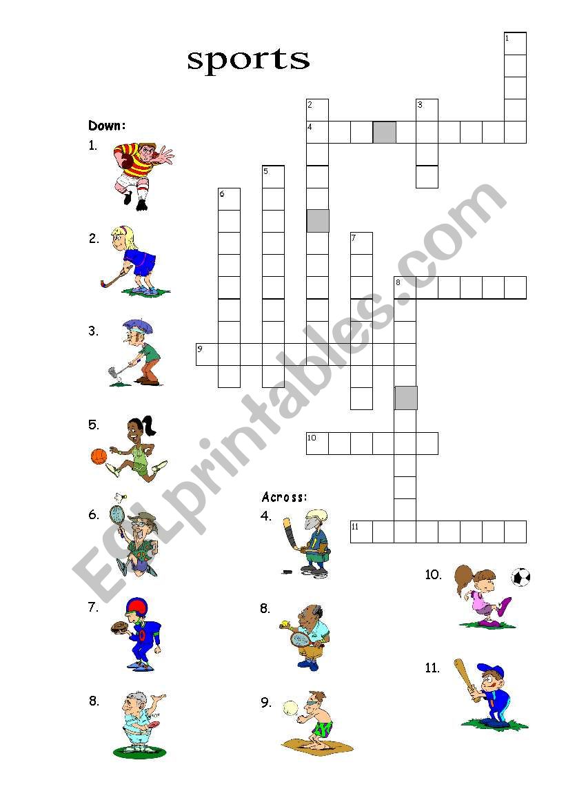 Sport Crosswords  worksheet