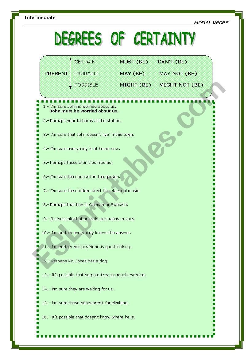 May, might, must, can, cant worksheet