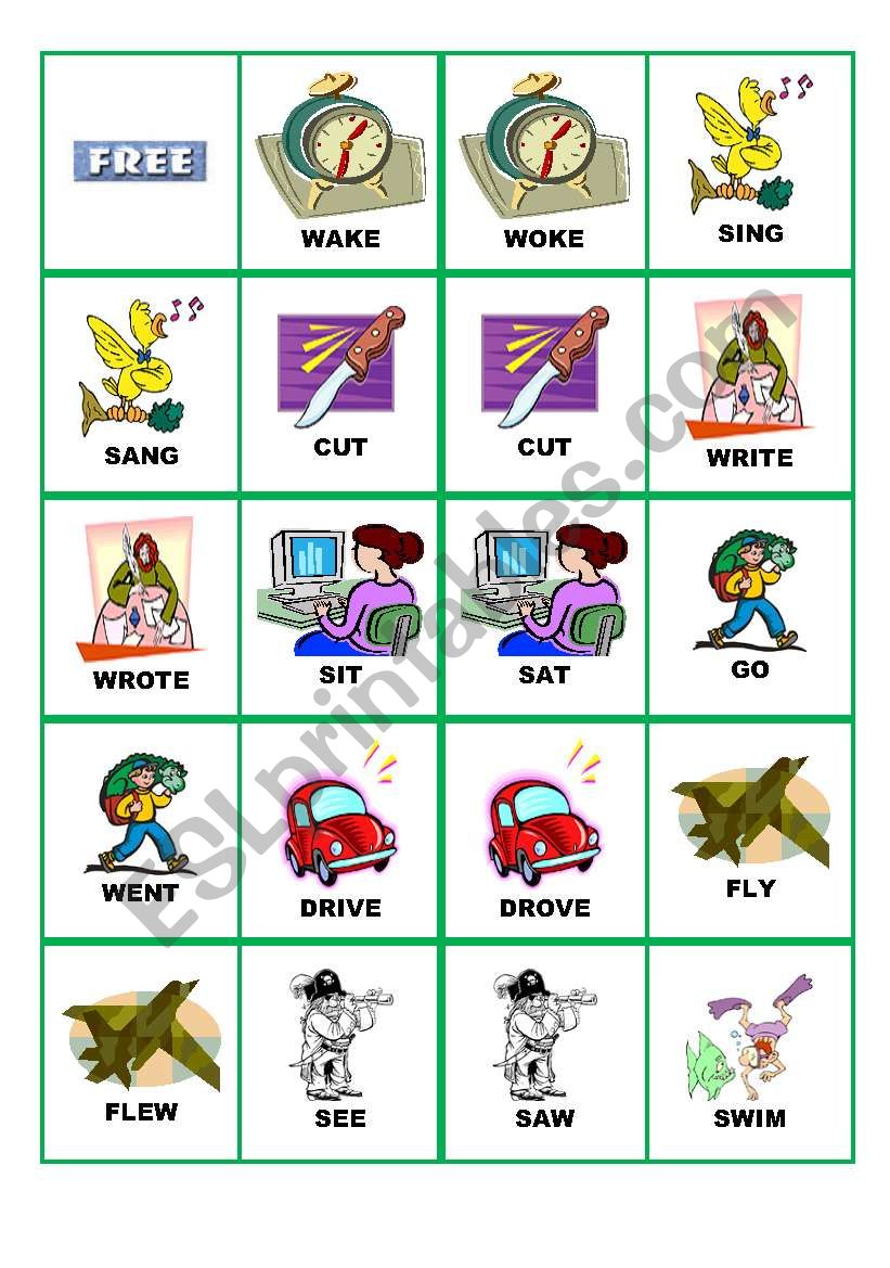 IRREGULAR VERBS DOMINOES (P. 2)