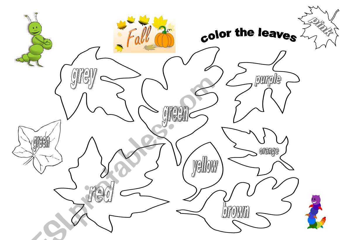 fall coloring page worksheet