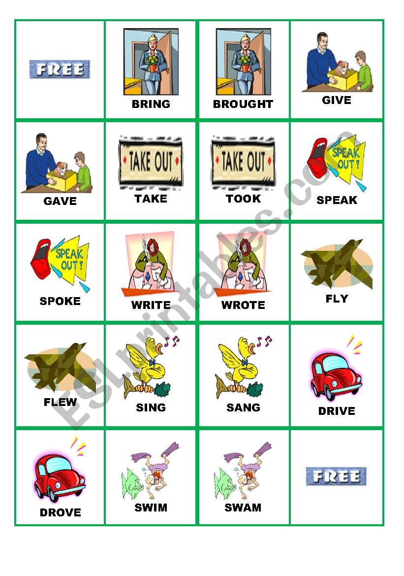 IRREGULAR VERBS DOMINOES (P. 3)