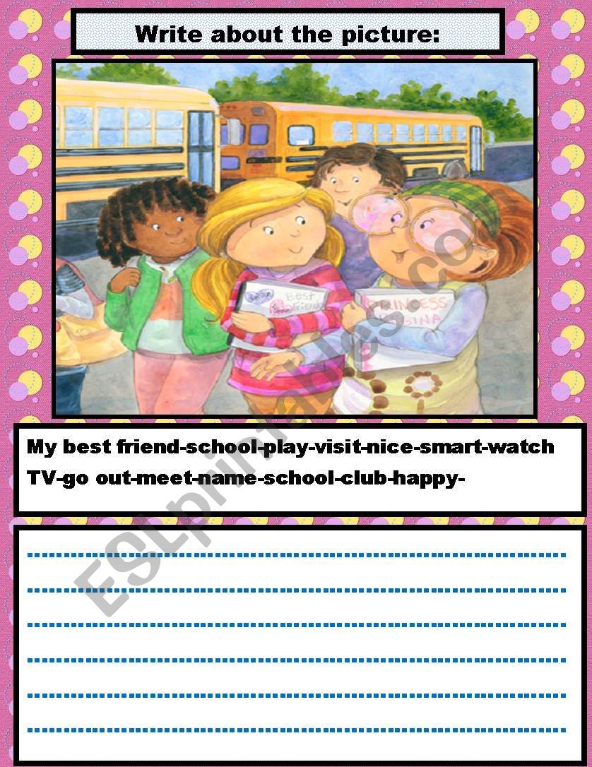 WRITE ABOUT THE PICTURE worksheet