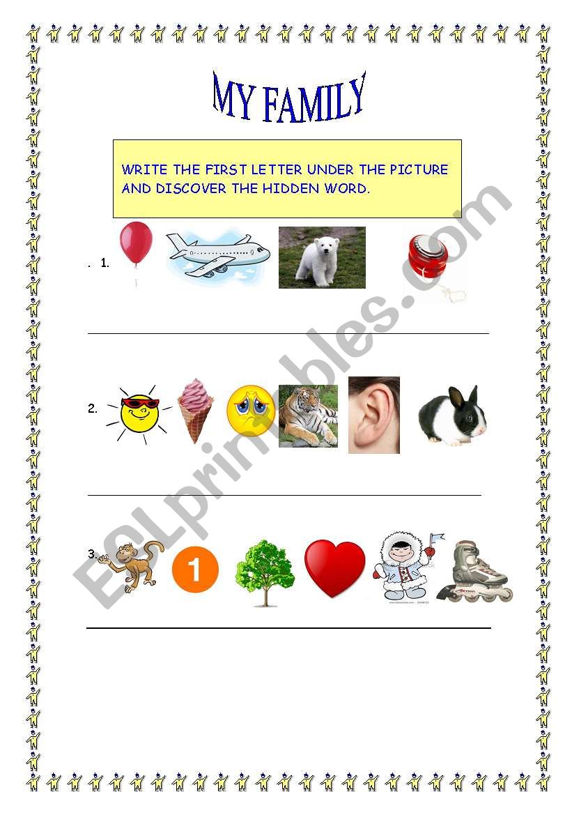 MY FAMILY  worksheet