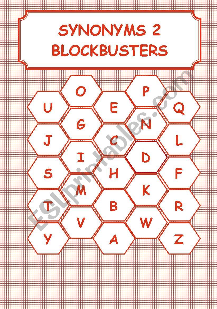 SYNONYMS 2: VERBS- BLOCKBUSTERS