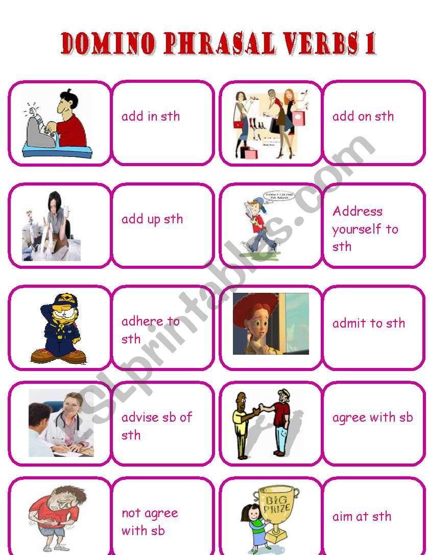 Domino phrasal verbs 1 (02.08.2011)