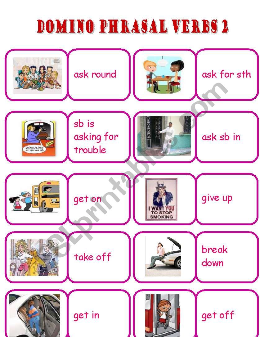 Domino phrasal verbs 2(02.08.2011)