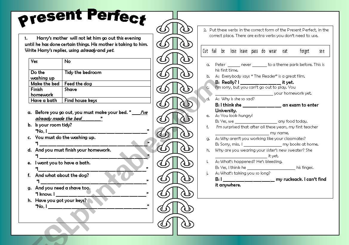 Present perfect simple practice