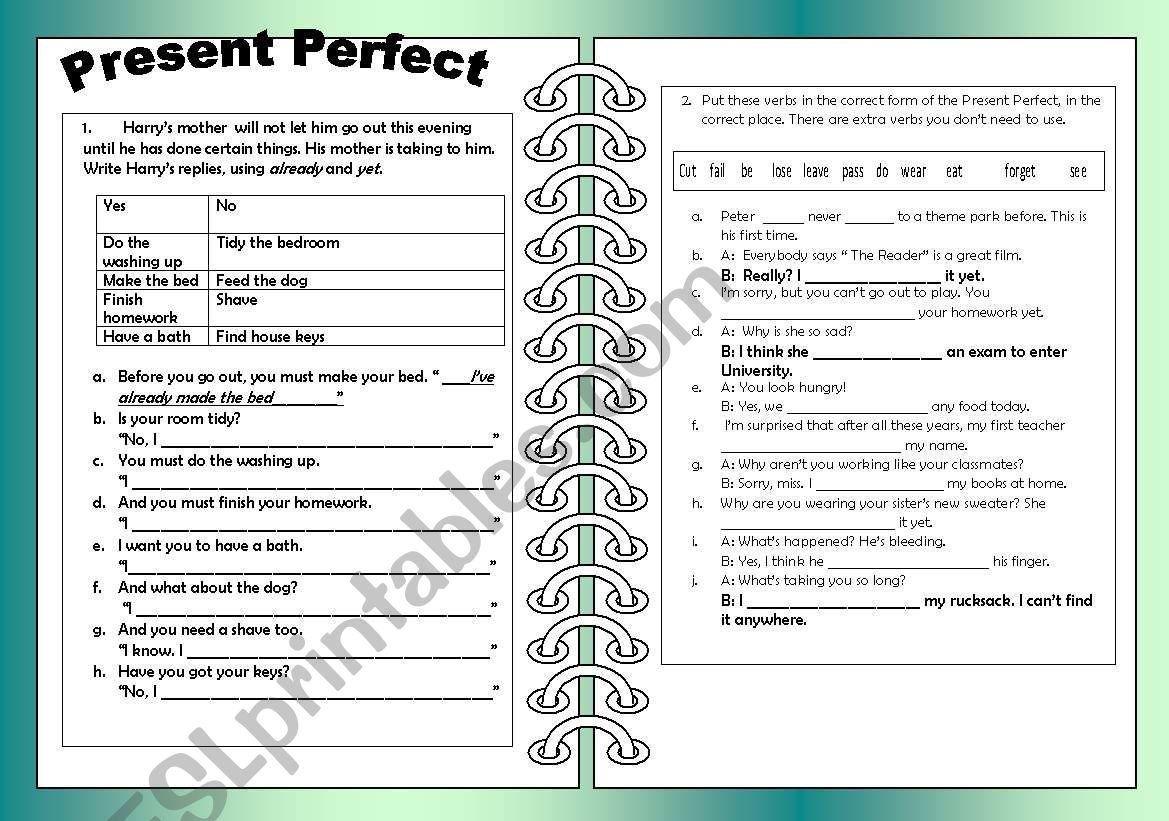 Present perfect simple practice