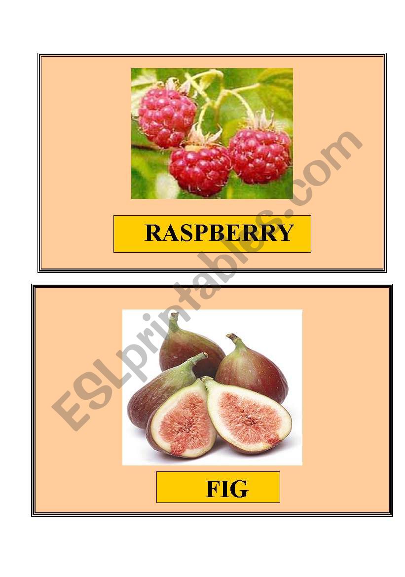 FLASH-CARDS FRUIT 2 worksheet