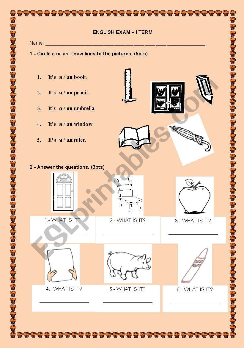 Test for 3rd Grade Primary3 worksheet