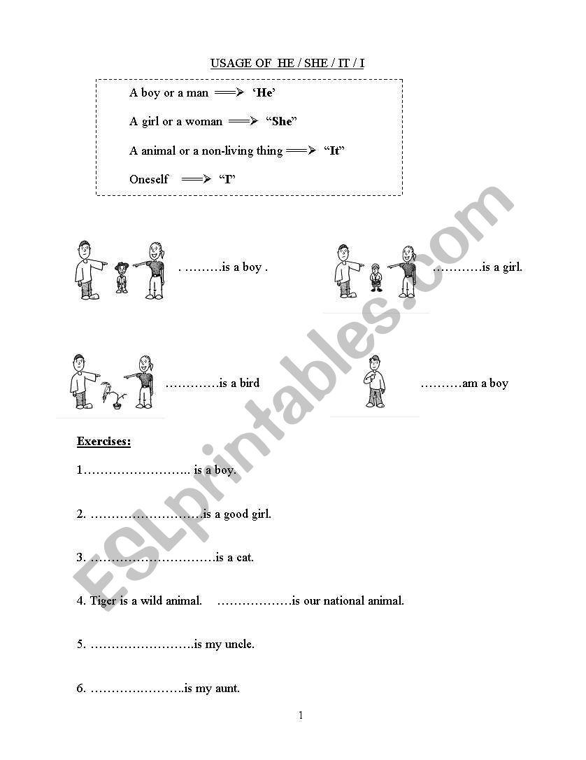 KG Grammar  worksheet