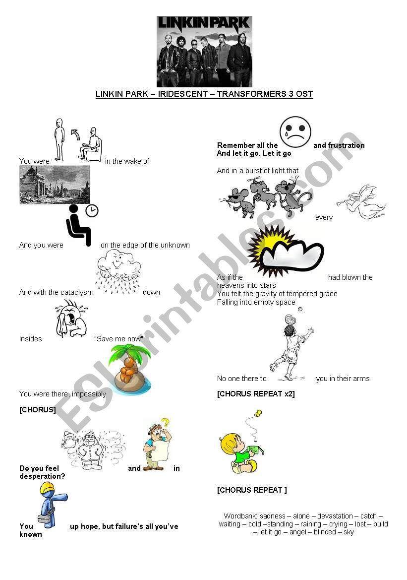 Linkin Park - Iridescent Song worksheet