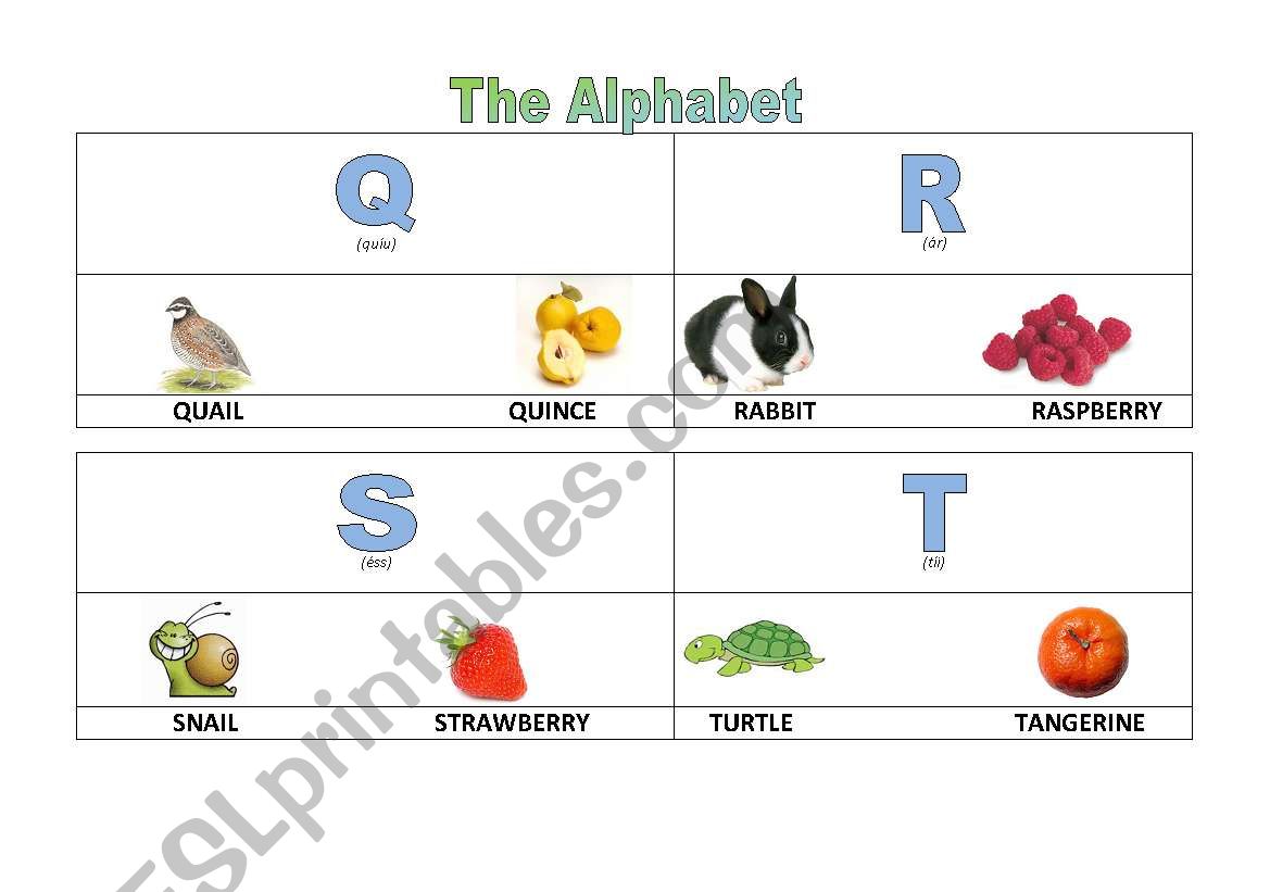 The alphabet - part5 5 worksheet
