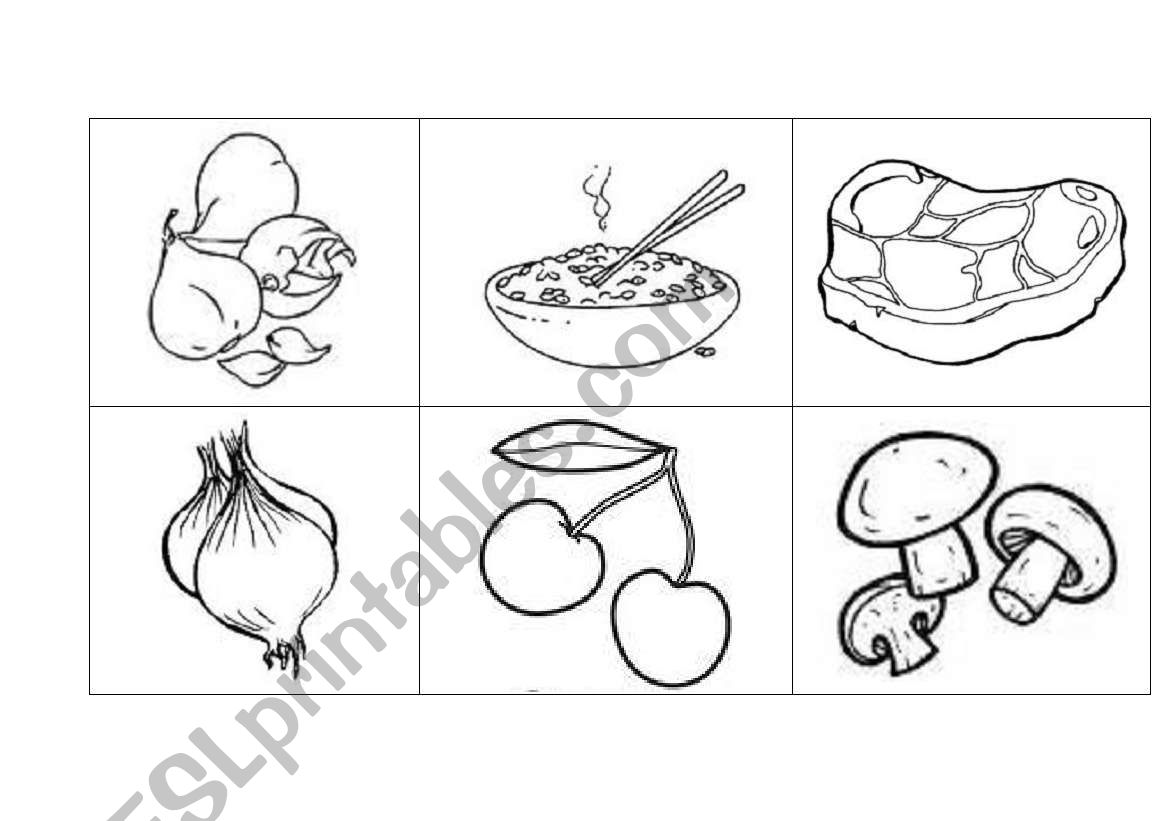 Food worksheet