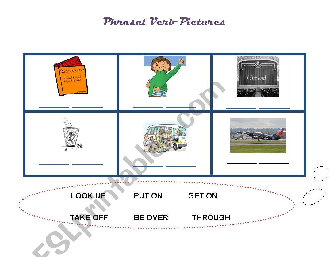 Phrasal verbs worksheet