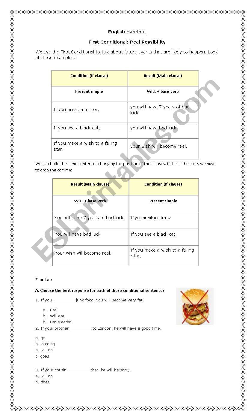 Conditional Type 1 worksheet