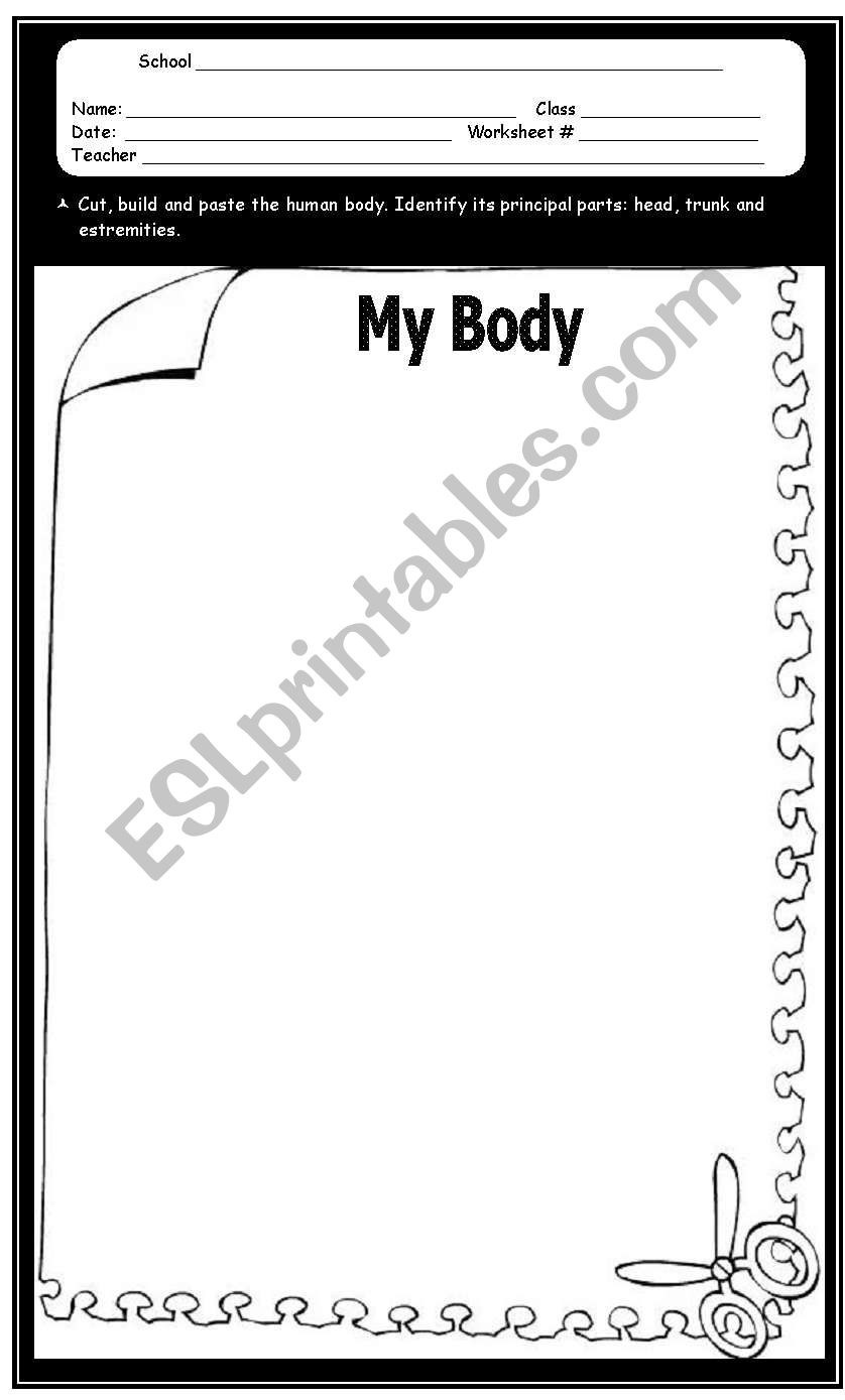 My Body  worksheet