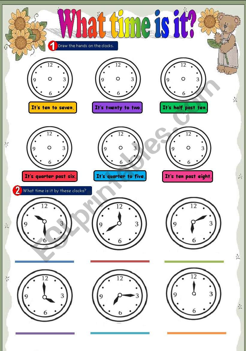 What time is it? worksheet