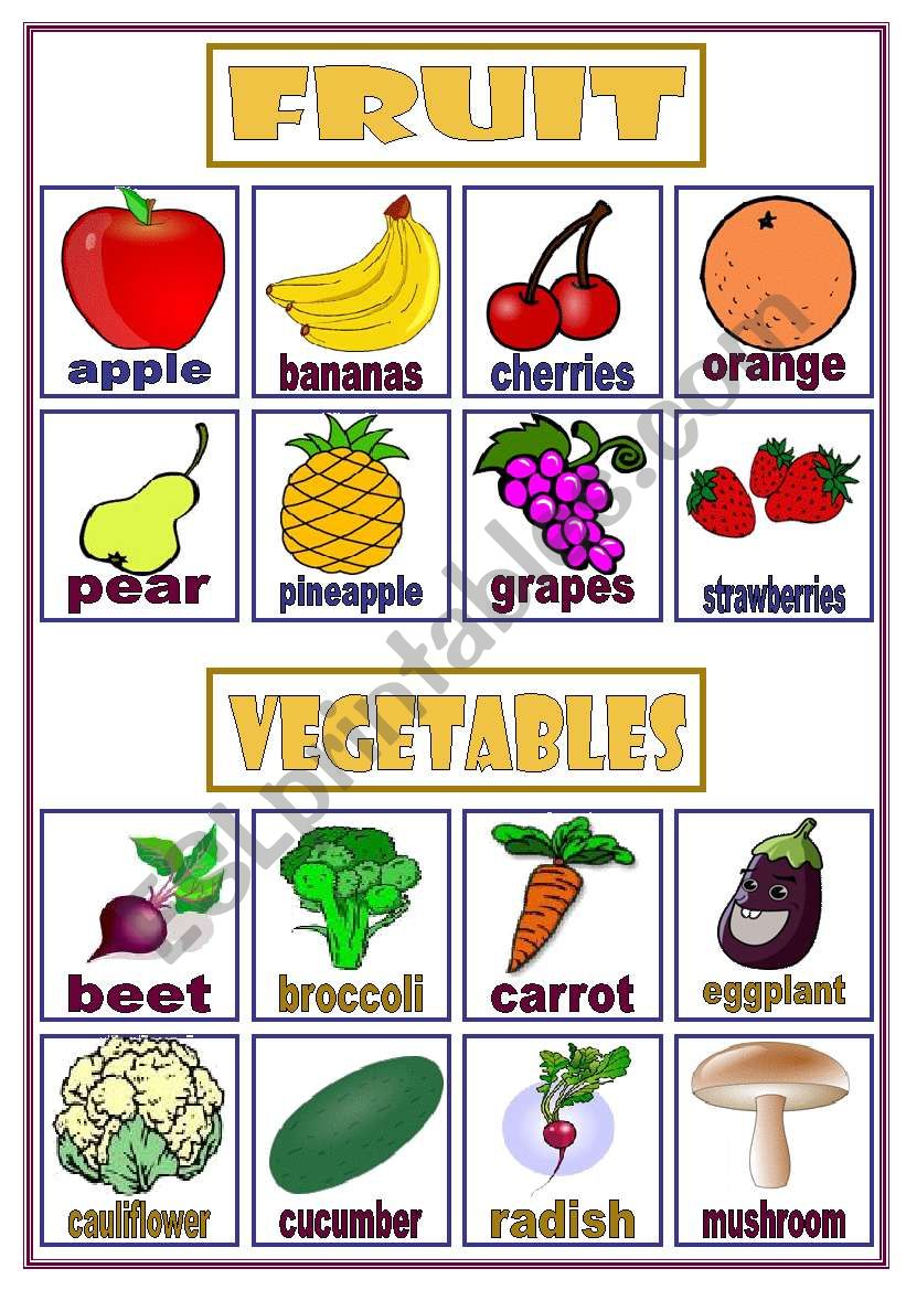 In / Out Game ( vocabulary review) â€“ fruit â€¢ birds â€¢ vegetables â€¢ sports â€¢ 3 pages â€¢ teacherâ€™s handout with directions â€¢ editable