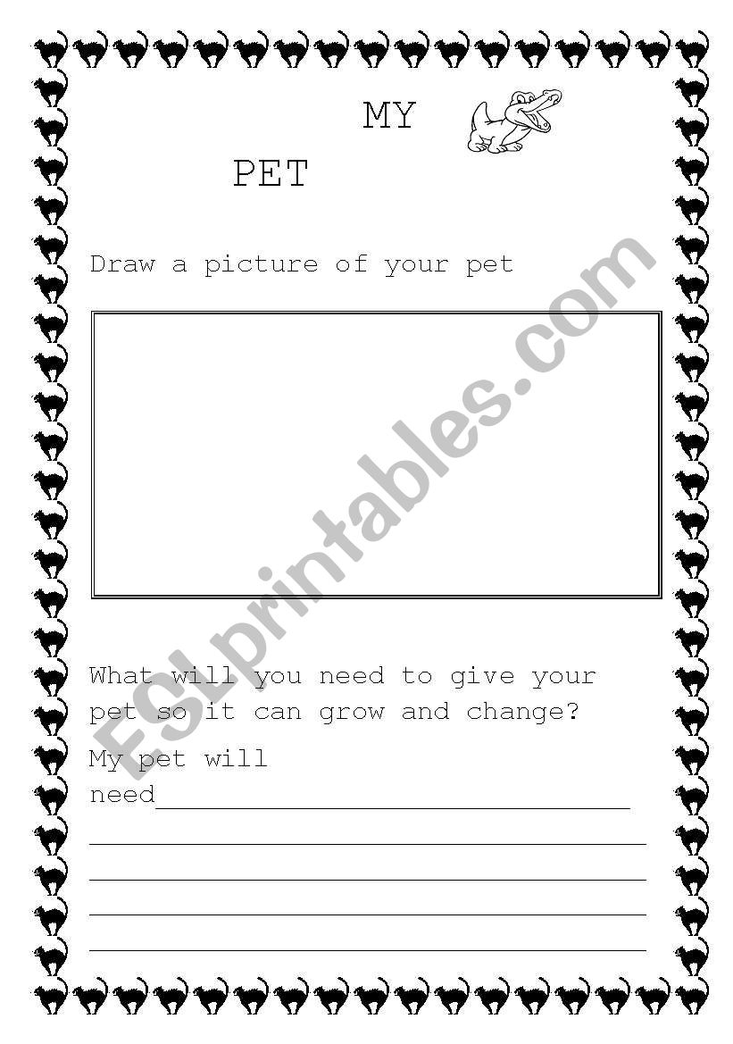 My Pet worksheet