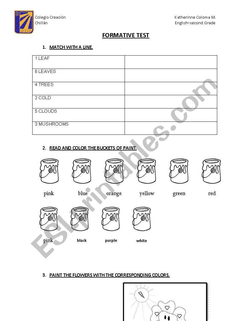 colors numbers autumn worksheet