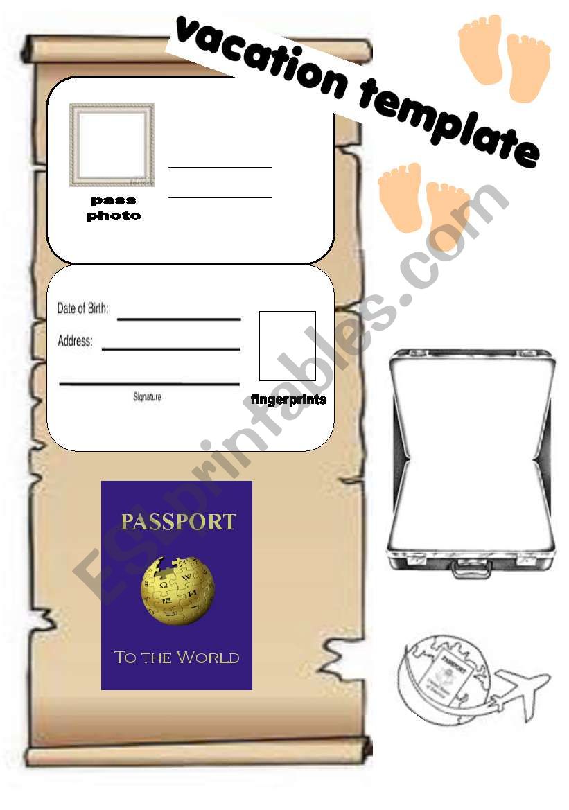 passport template worksheet