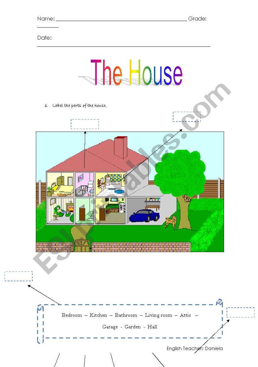 The House worksheet