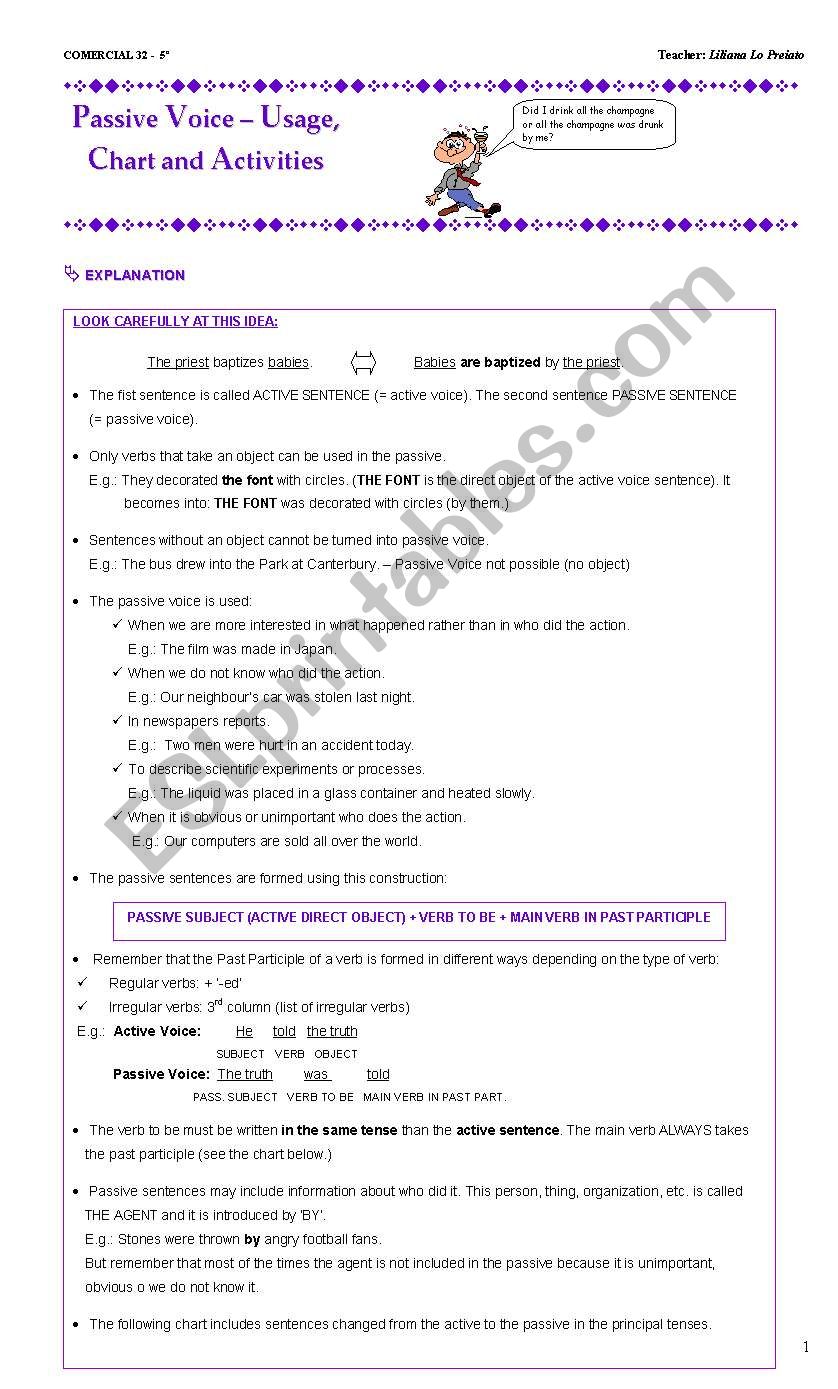 Passive Voice worksheet