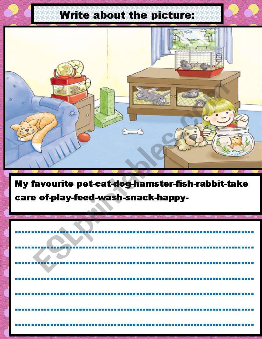 WRITE ABOUT THE PICTURE worksheet