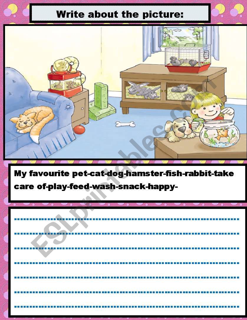 WRITE ABOUT THE PICTURE worksheet