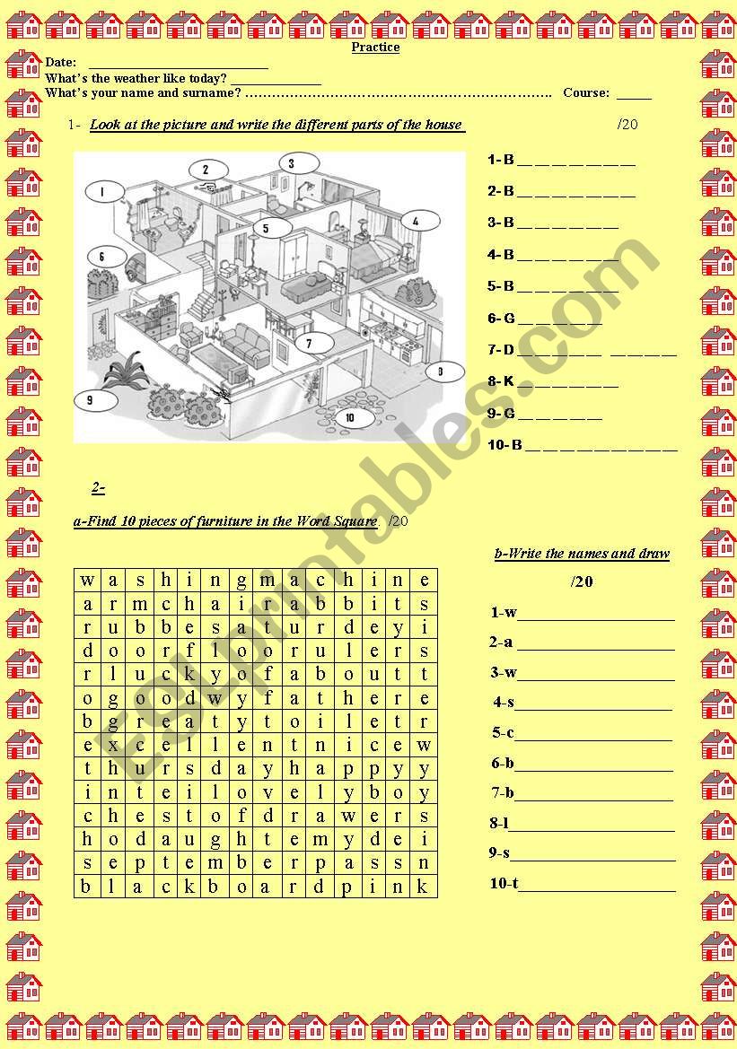 Practice Vocabulary worksheet