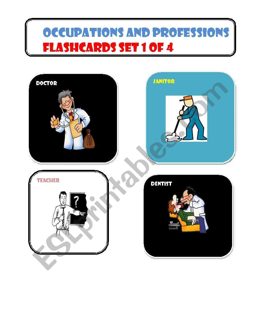 Flaschcards occupations and professions set 1