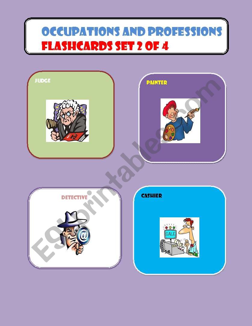 Flaschcards occupations and professions set 2