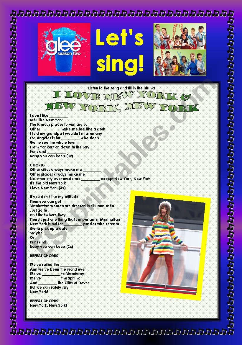 > Glee Series: Season 2! > Songs For Class! S02E22 ***** SEASON FINALE ***** *.* Three Songs *.* Fully Editable With Key! *.* Part 1/3