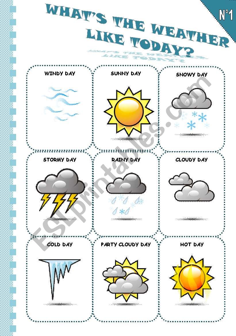 Weather ESL Worksheet By Marinaru