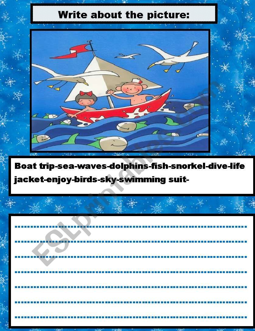 WRITE ABOUT THE PICTURE worksheet