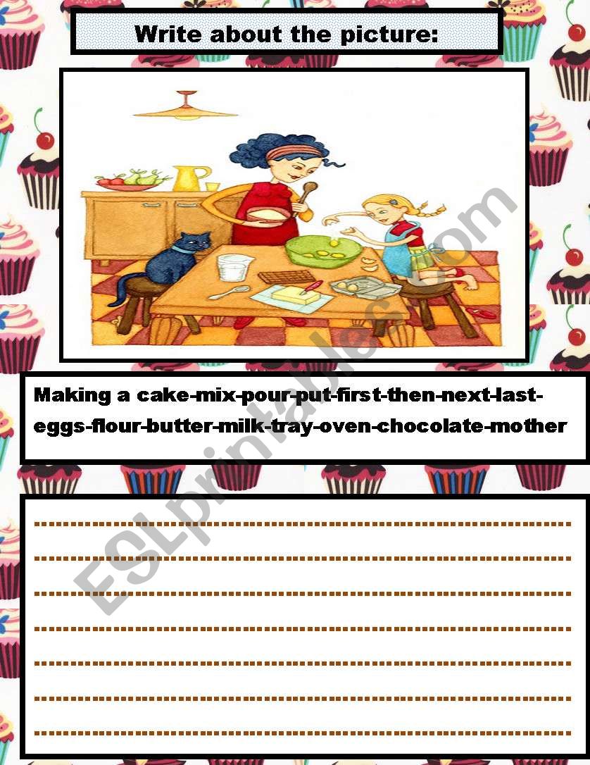 WRITE ABOUT THE PICTURE worksheet