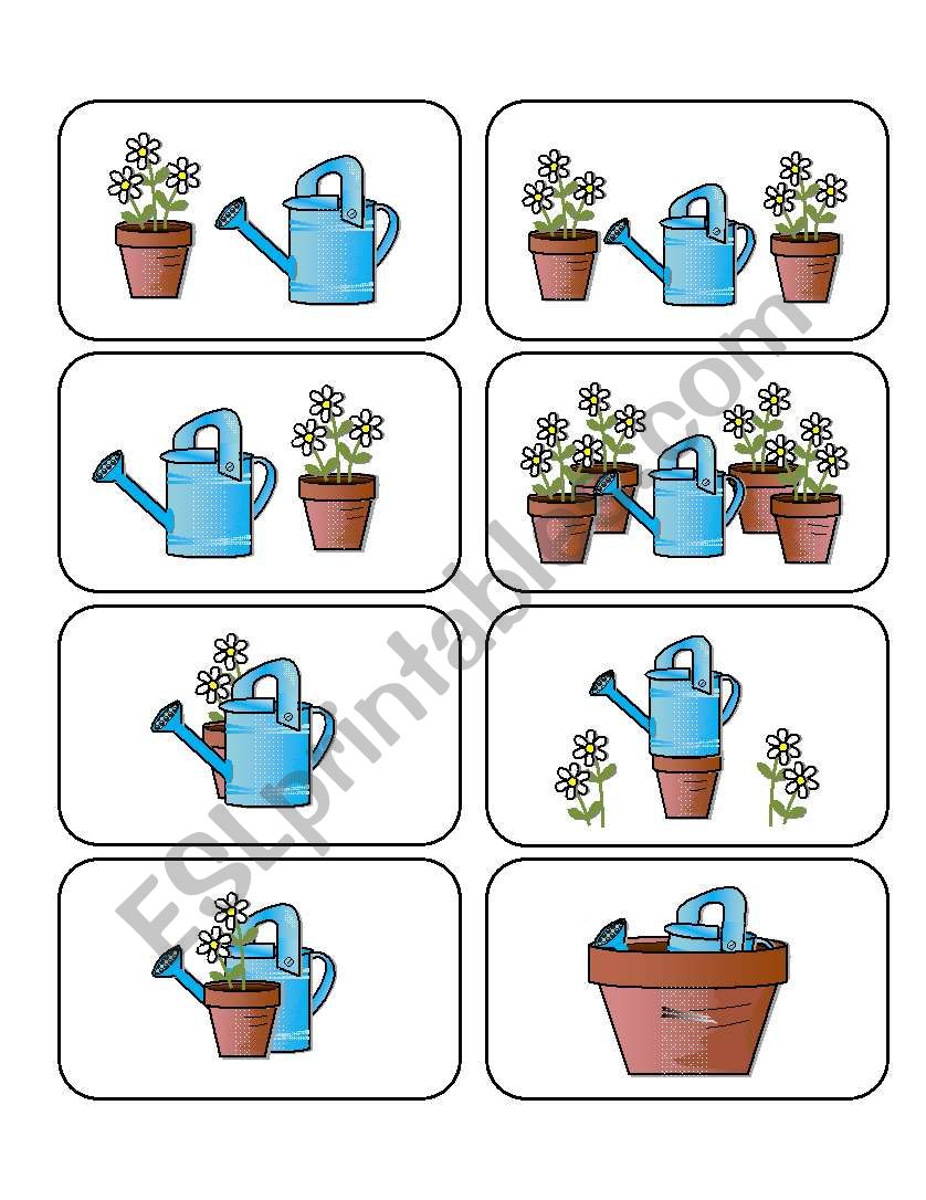 Where is the Watering Can Preposition Set Part 1