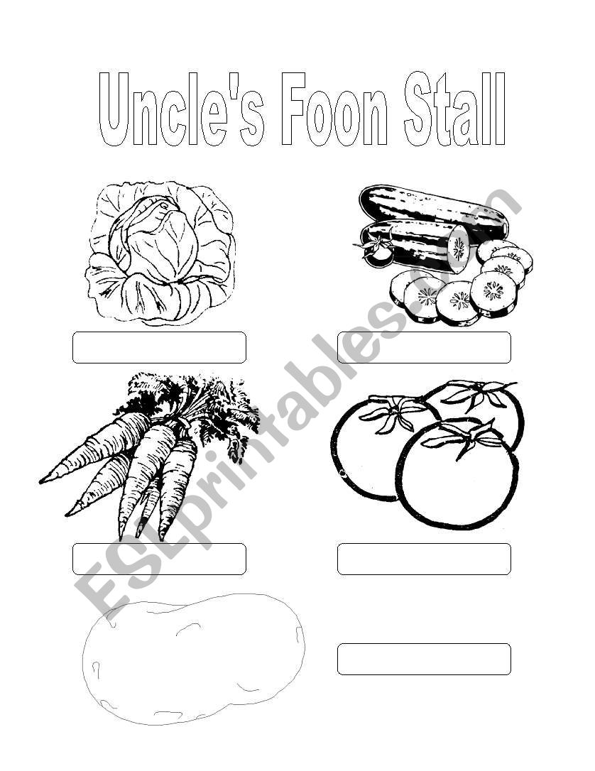 Vegetables worksheet