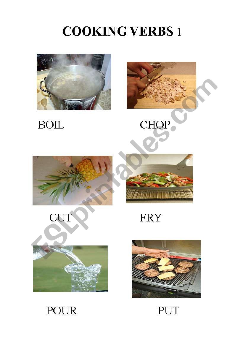 COOKING VERBS part1 -food  / recipes / imperatives