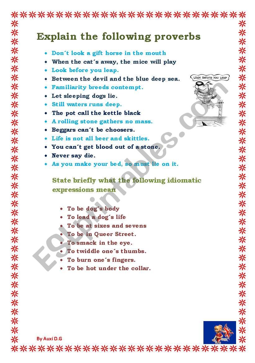 idioms worksheet