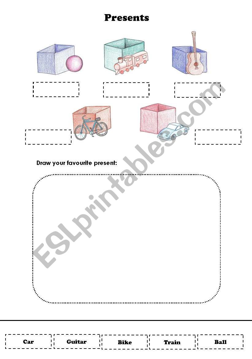 Presents worksheet