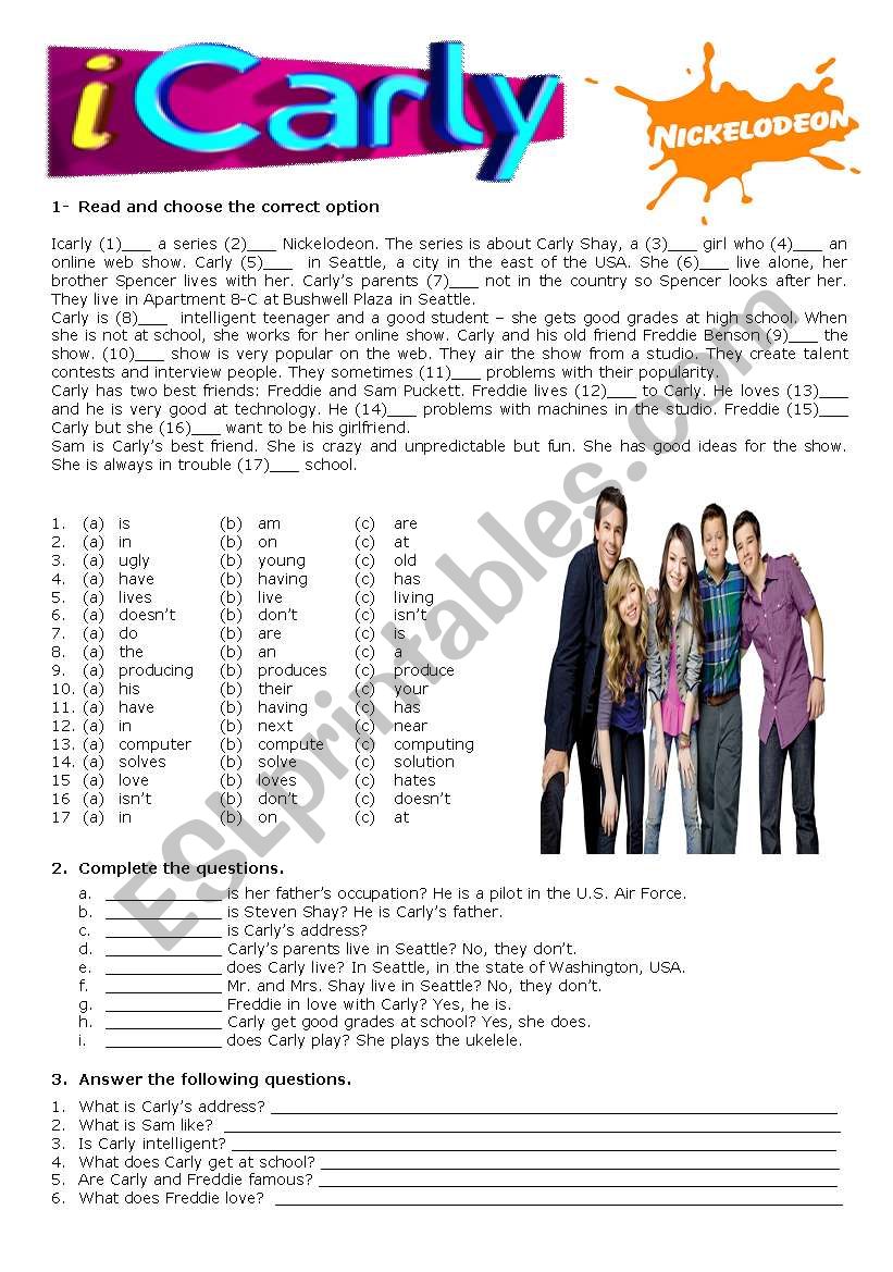 iCarly worksheet