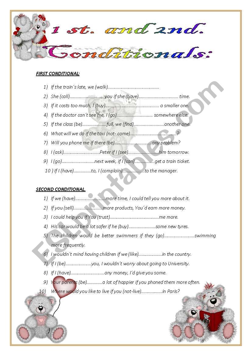 1st. and 2nd. Conditionals worksheet