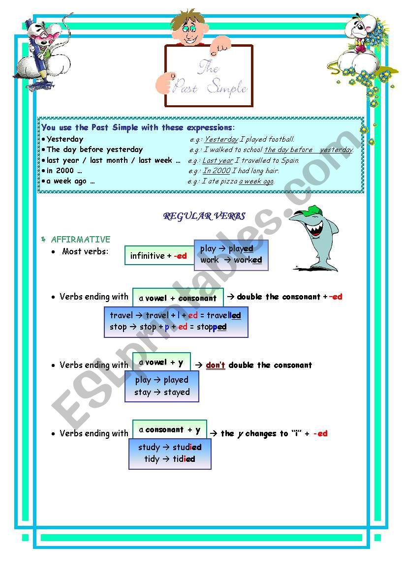 Past simple tense worksheet