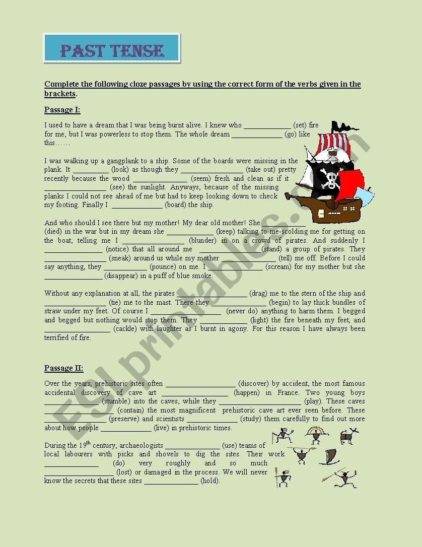 Past Tense worksheet