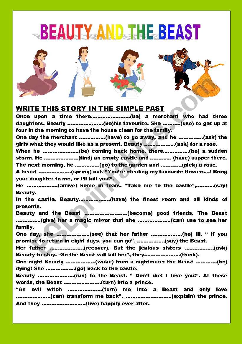 BEAUTY AND THE BEAST worksheet